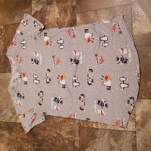 Secret Treasures S M short sleeve night shirt sleep nightgown winter animals